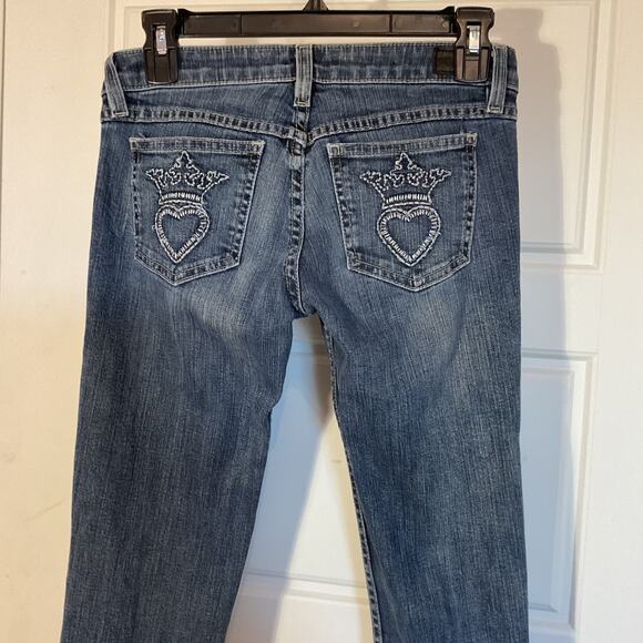 Juicy Couture Mid Rise Flare Embellished design Back Pockets 26 - Picture 5 of 10